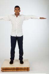 Whole Body T poses Black Formal Studio photo references